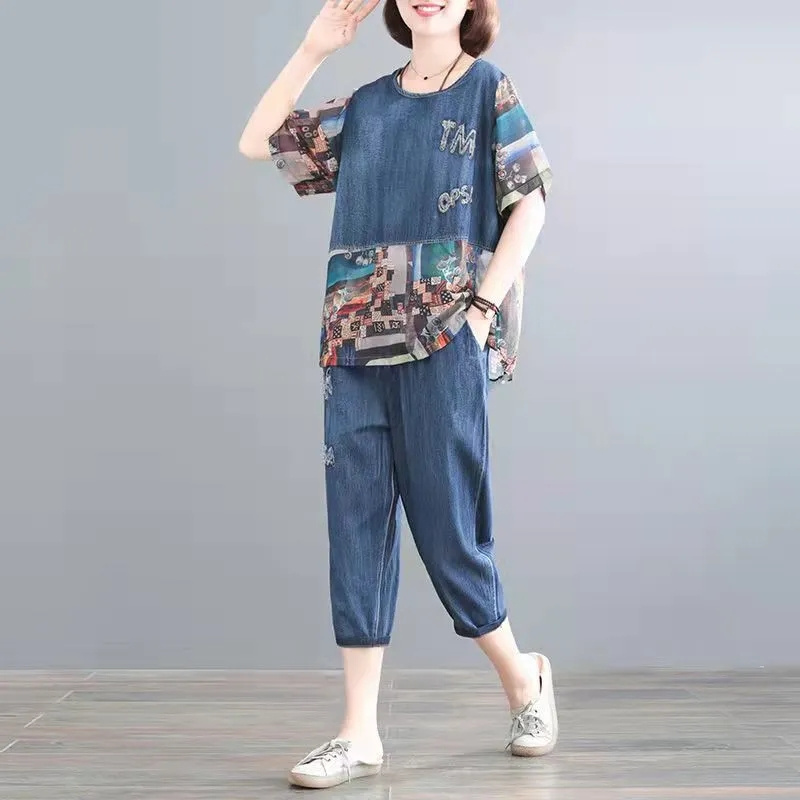 5XL Summer Women's Jeans Sets  - Embroidery On Jeans ulasan dan harga