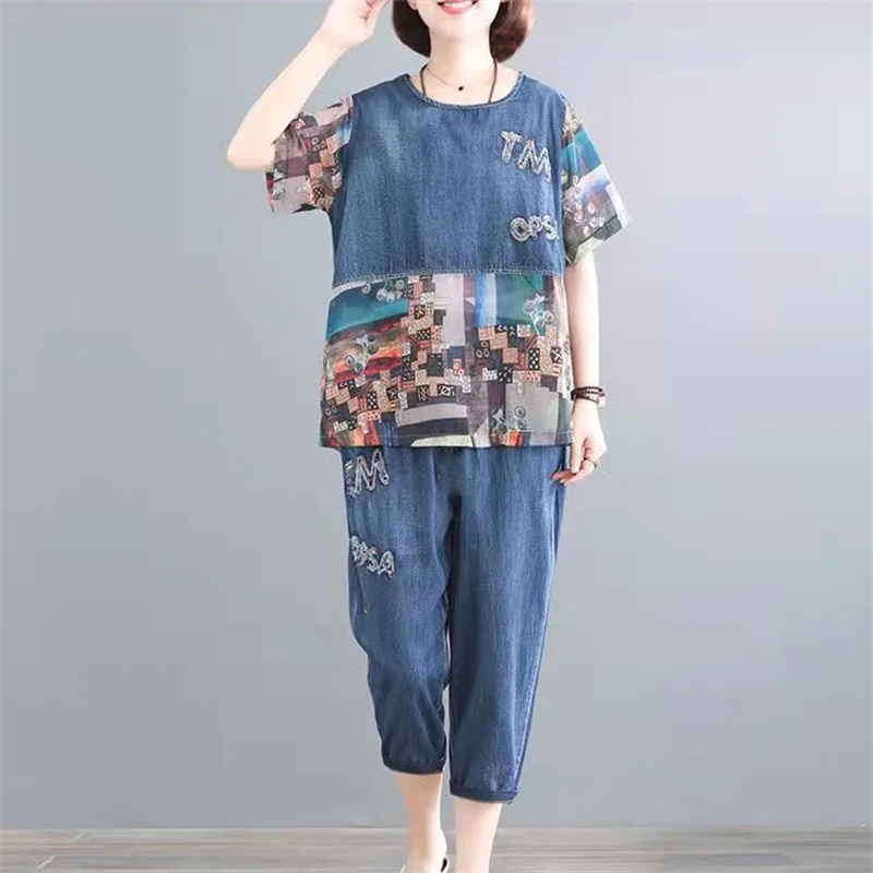 5XL Summer Women's Jeans Sets  - Embroidery On Jeans ulasan dan harga