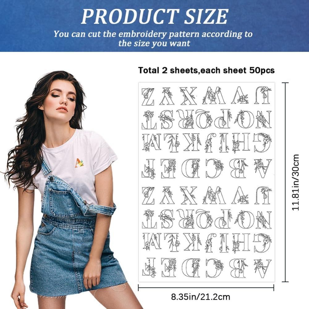 104Pcs Letter Embroidery Trans - Embroidery Initials ulasan dan harga