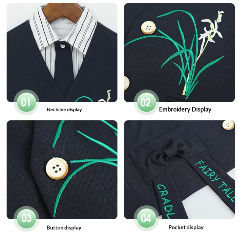 Boys Summer Formal Suit Set wi - Embroidery Ring Sizes ulasan dan harga