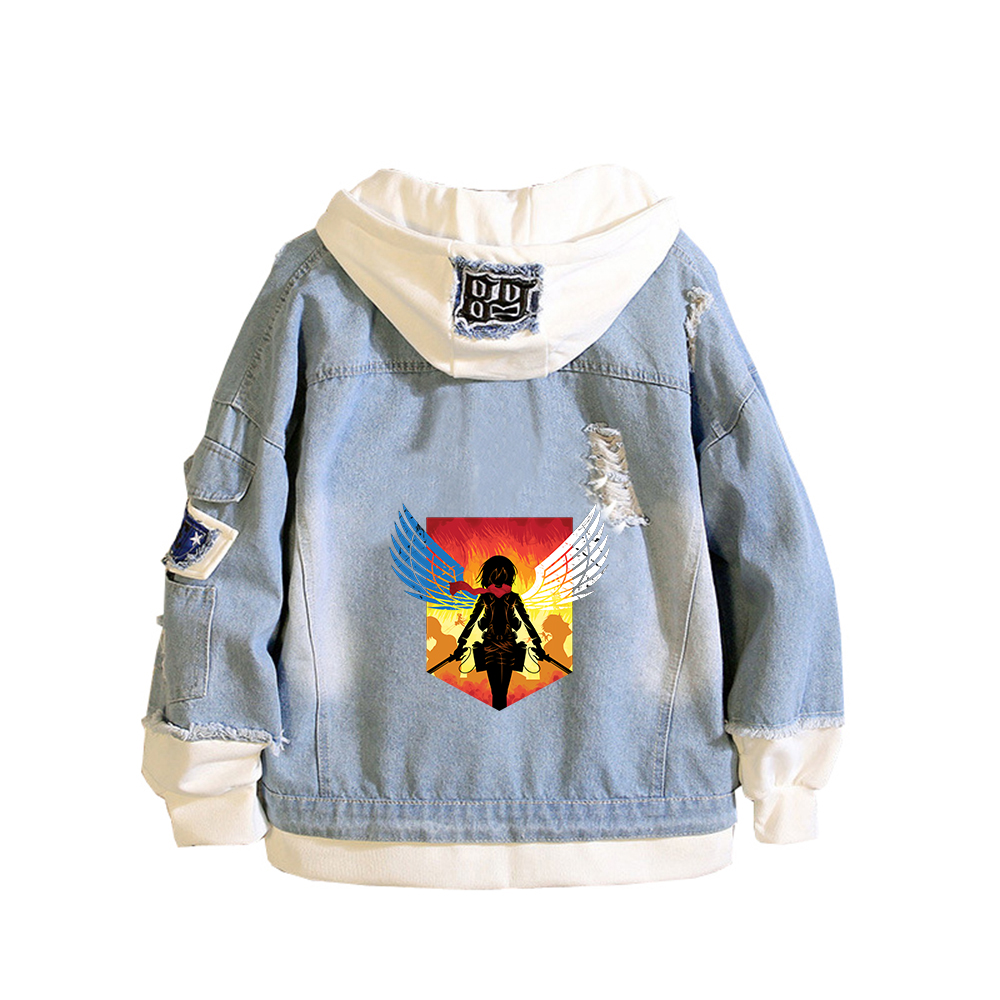 Attack on Titan Anime Denim Ja - Embroidery On Jeans ulasan dan harga