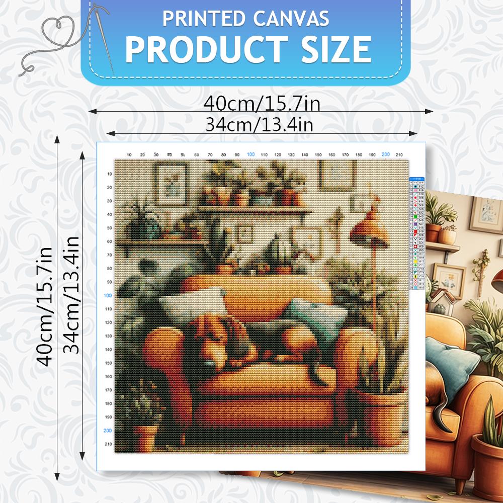 HUACAN Cross Stitch Kit Dog An - Embroidery Tas ulasan dan harga