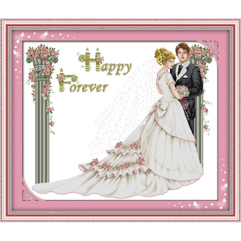 Wedding Series Counting Cross  - Embroidery Tas ulasan dan harga