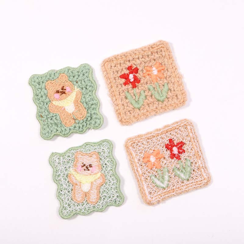 5PCS Clothes patch sticker pat - Embroidery Flower Pattern ulasan dan harga