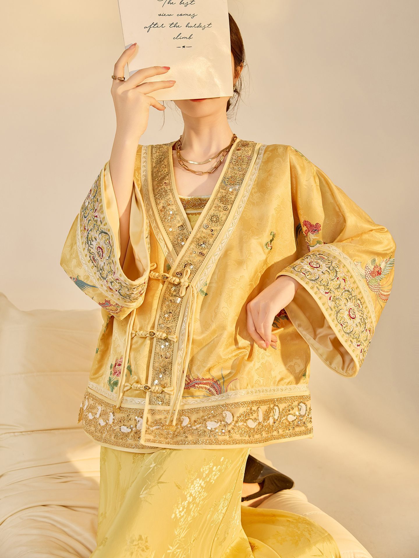 Autumn New Fashion V-neck High - Embroidery Fashion ulasan dan harga