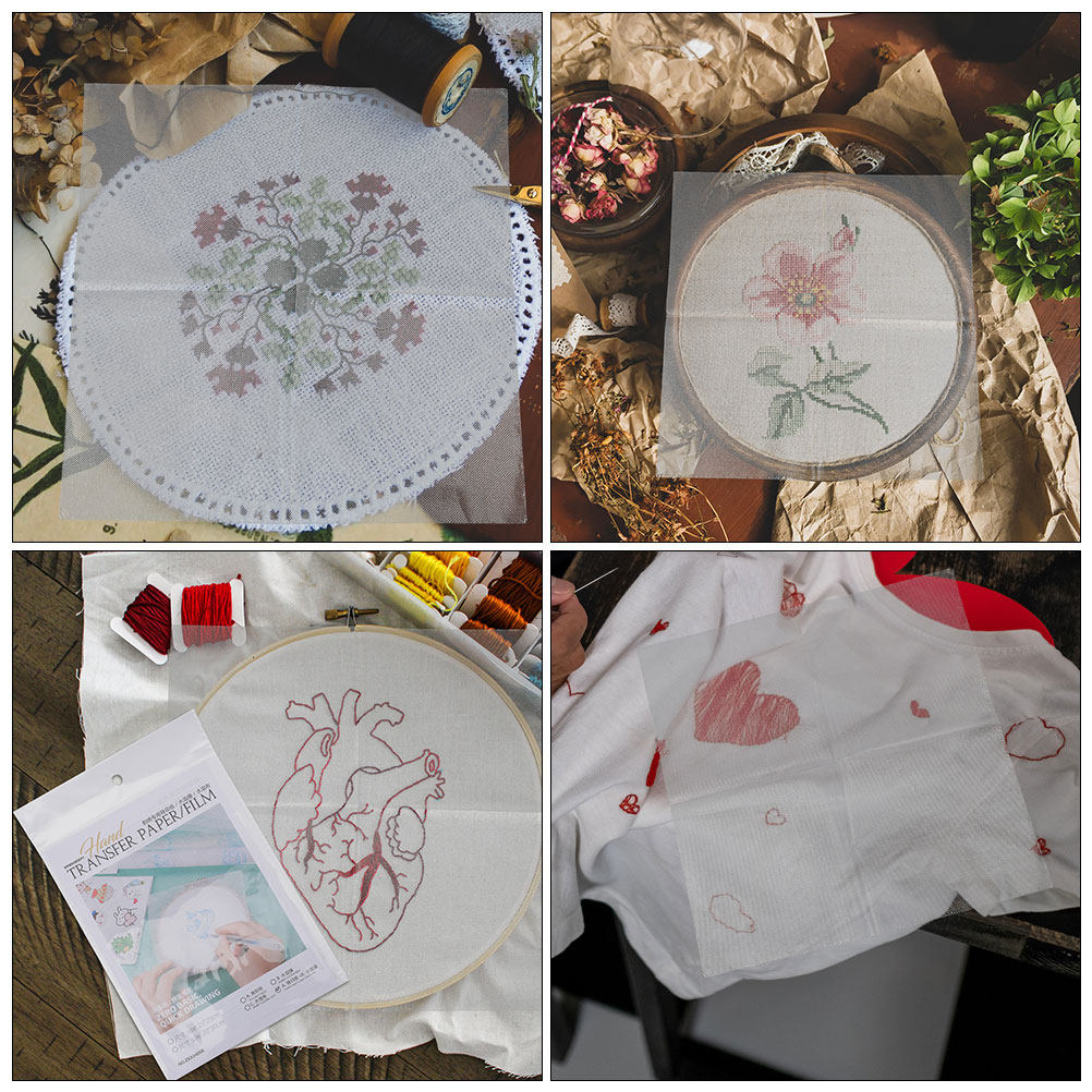 8Pcs Water Soluble Embroidery  - Embroidery Kit ulasan dan harga