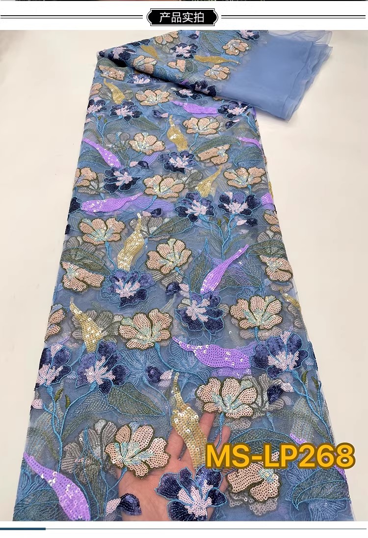1yard Luxury Double color bead - Embroidery Flower Pattern ulasan dan harga