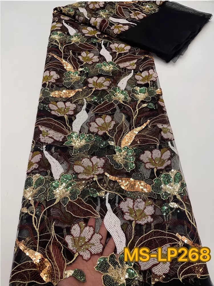 1yard Luxury Double color bead - Embroidery Flower Pattern ulasan dan harga