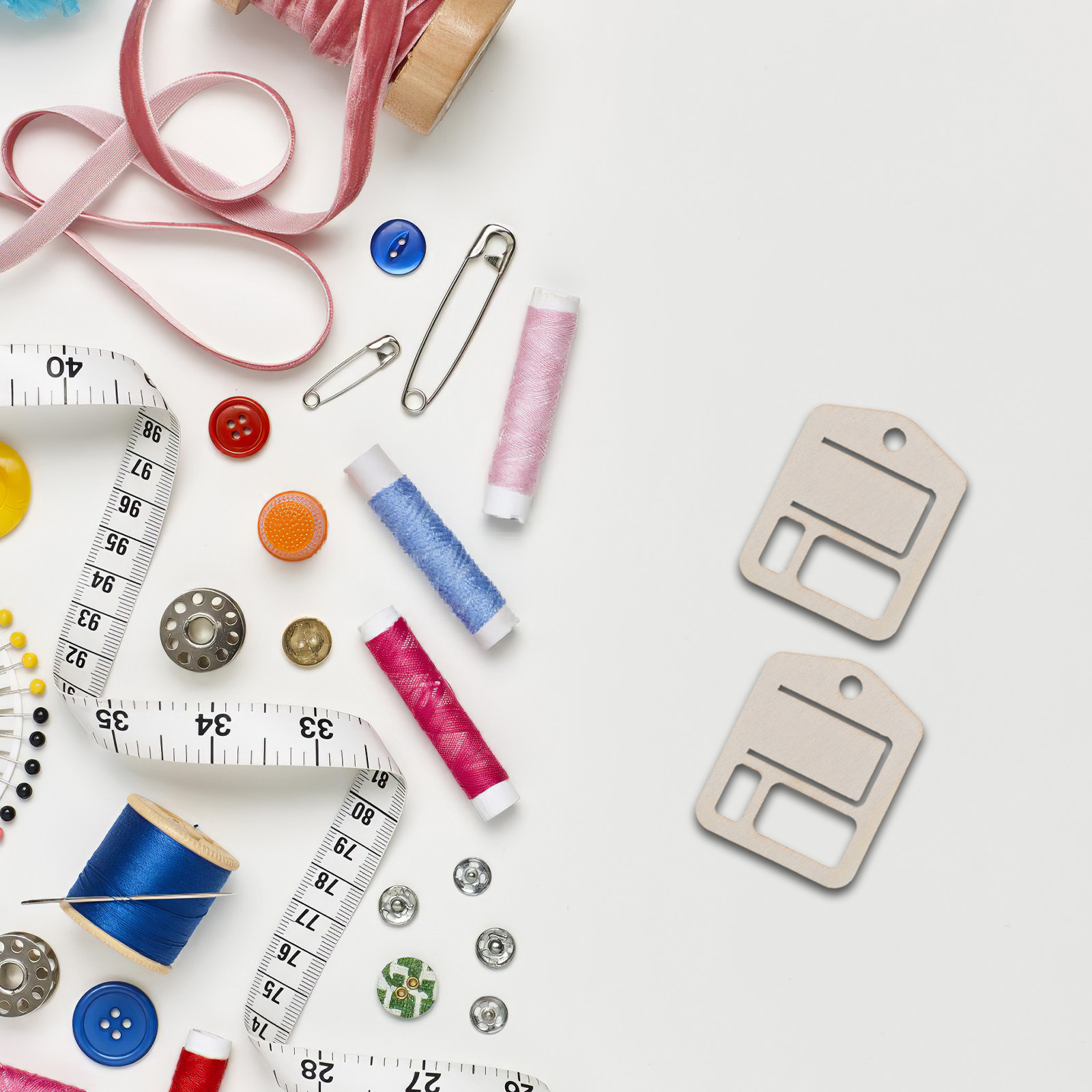 100Pcs Wooden Craft Thread Org - Embroidery Tas ulasan dan harga
