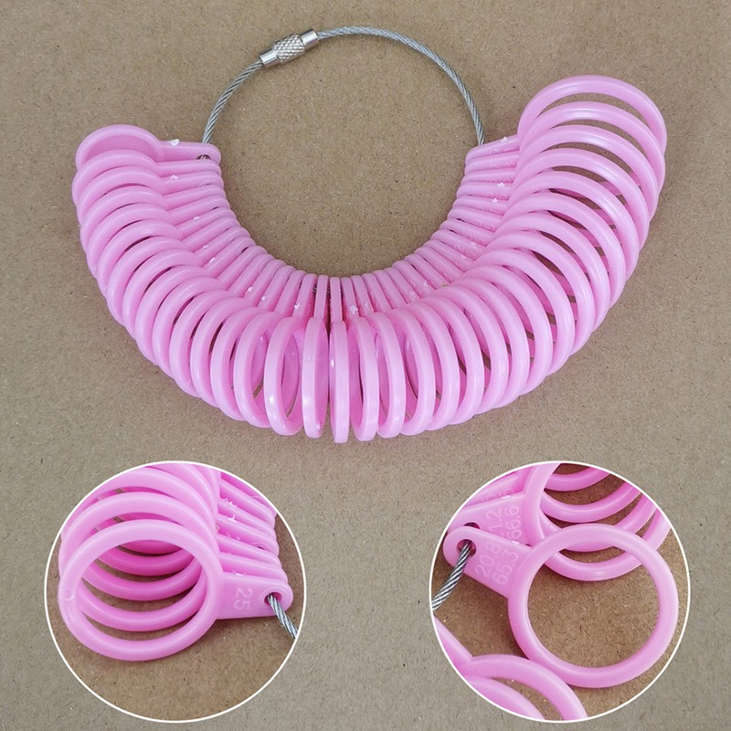 Plastic Ring Jewelry Finger Si - Embroidery Ring Sizes ulasan dan harga