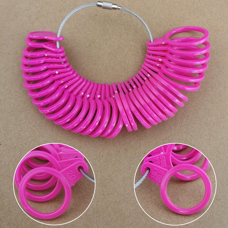Plastic Ring Jewelry Finger Si - Embroidery Ring Sizes ulasan dan harga