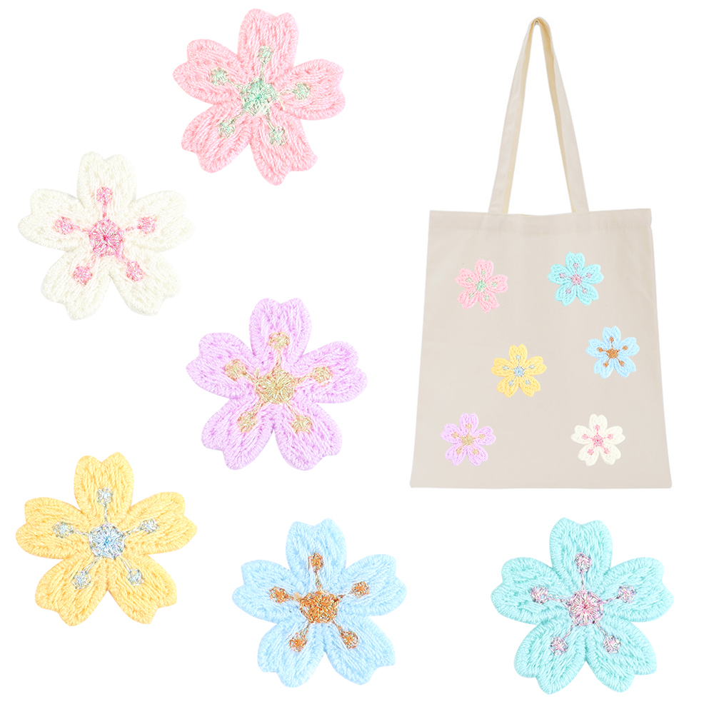 20pcs/lot Colorful 2.4cm Embro - Embroidery Flower Pattern ulasan dan harga