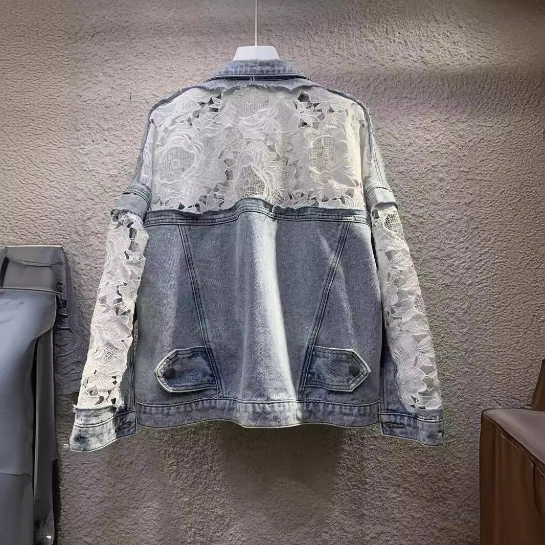 Spliced Embroidery Jacket Wome - Embroidery Cardigan ulasan dan harga