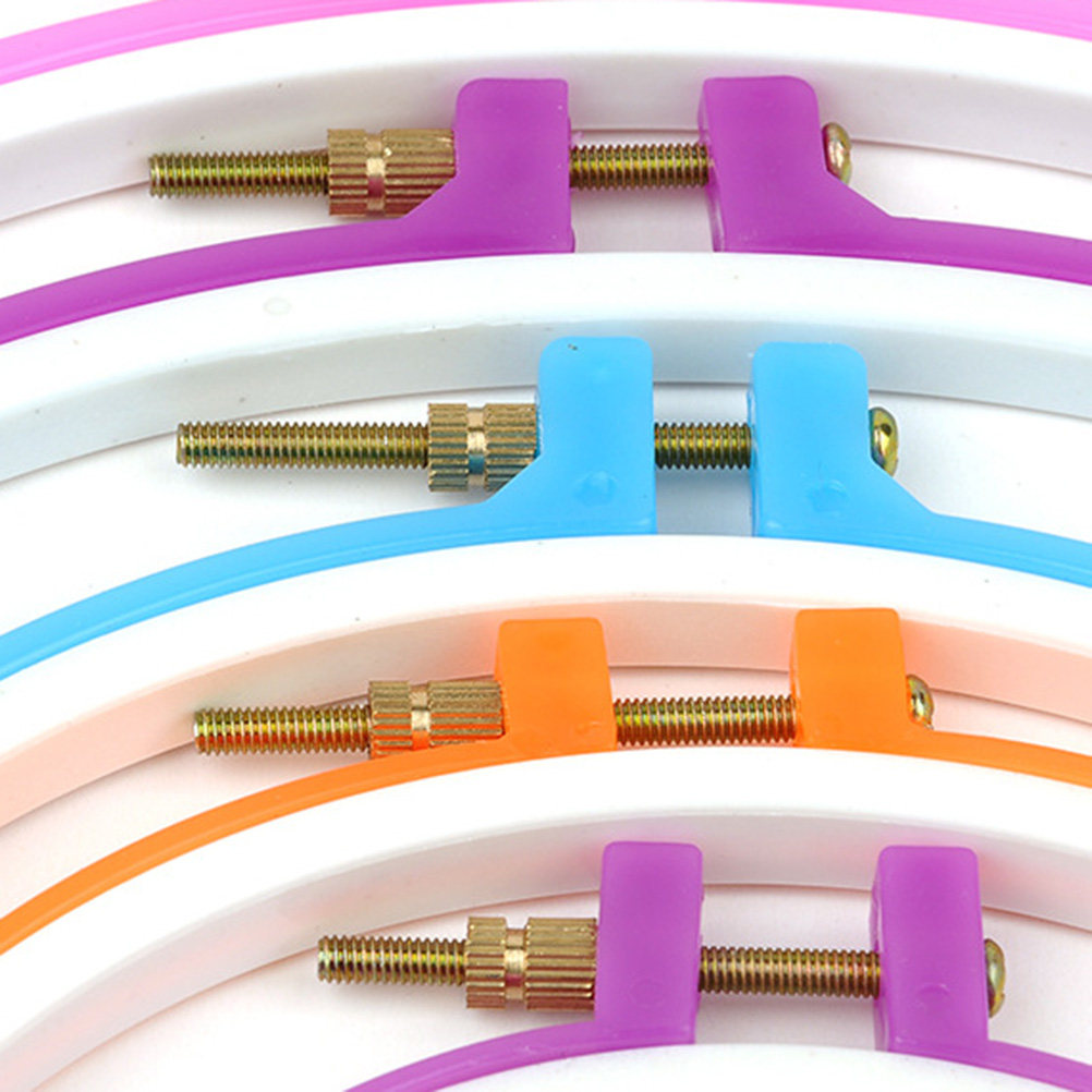 5Pcs Cross Stitch Hoop Set Pla - Embroidery Ring Sizes ulasan dan harga