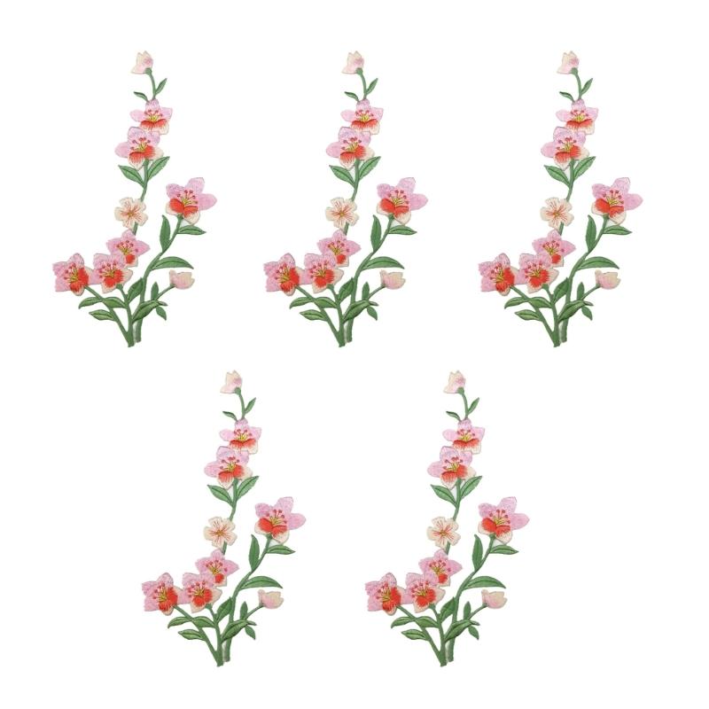 R9UF 5Pcs Embroidery Applique  - Embroidery On Jeans ulasan dan harga